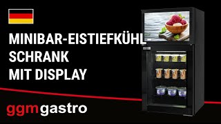 Congélateur minibar - 460mm - avec 1 porte en verre - Noir