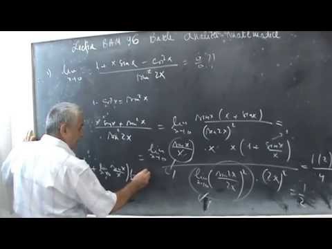 Lectia BAM 96 -   Limita de functii -   Formule trigonometrice