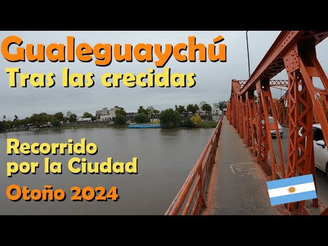 Gualeguaychú tras las crecidas - Recorrido Narrado, Entre Ríos, Argentina, Driving, vista auto