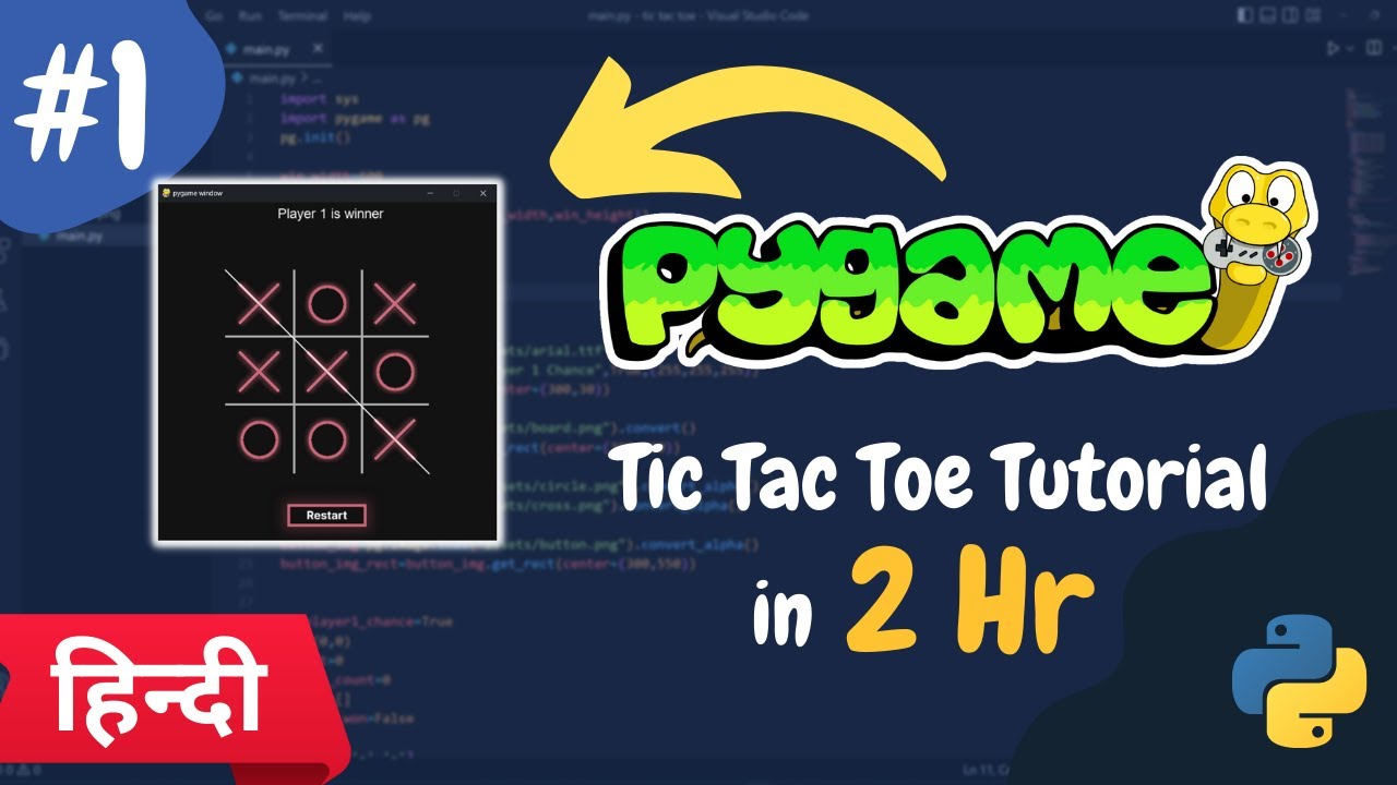 Intro | Tic Tac Toe Game in Python | Pygame Tutorial for Beginners