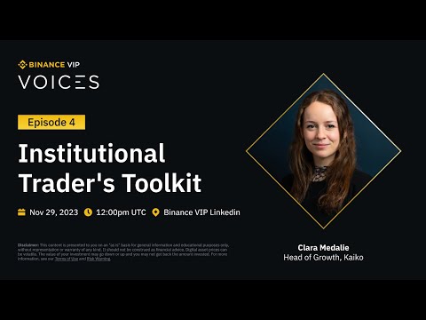 Binance VIP Voices Ep. 4 | Clara Medalie, Head of Growth, Kaiko