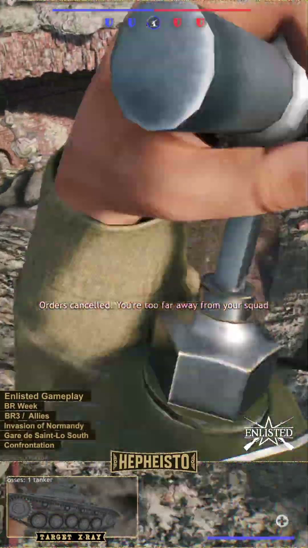Rifleman eliminates Panzer II C with TNT Charge