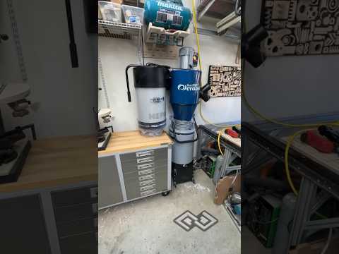 @rockler Dust Right Wall-Mount Cyclone Dust Collector with HEPA filter. Sponsored by Rockler 👍