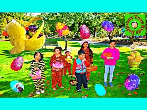 EASTER EGGS Kids Fun Challenge Bush Hunting Family Friends Kids Videos Fun Activities Video