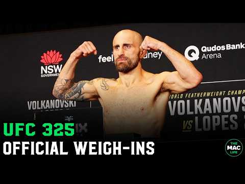 UFC 325: Official Weigh Ins