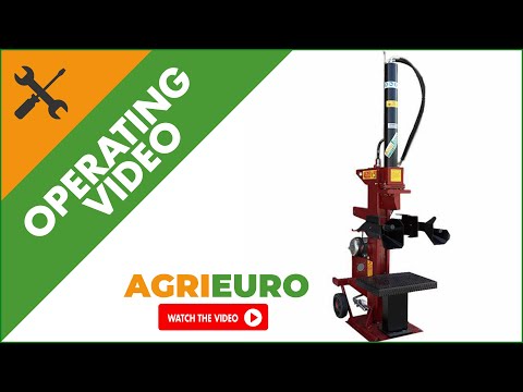 AgriEuro SIE Electric Vertical Log Splitter 20 tons, Piston Stroke 1000m - Operating video