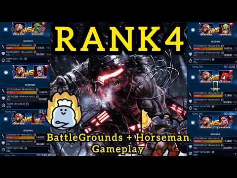 RANK 4 7⭐️ WEAPON X ULTIMATE SHOWCASE! INSANE BATTLEGROUNDS NUKE + HORSEMAN GAMEPLAY! Mcoc.