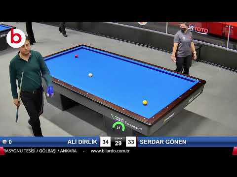 ALİ DİRLİK & SERDAR GÖNEN Bilardo Maçı - 2022 ERKEKLER 1.ETAP-12.TUR