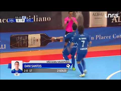 Gol Dani Santos (2-0) Viña Albali Valdepeñas - Industrias Santa Coloma. J23, 1Div. LNFS