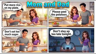 🏡 A Day at Home in English: 40 Sentences Mom, Dad & Kids Actually Say! | American English 🇺🇸