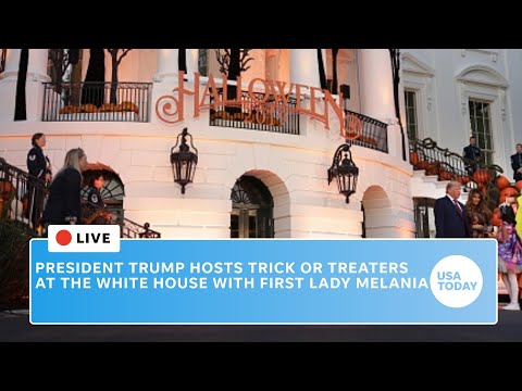 Watch live President Trump hosts trick or treaters at the White House