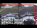 Lance Stroll's Qualifying Laps 2019 and 2020 Compared | 2020 Hungarian Grand Prix