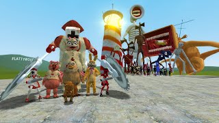 NEW DARK DECEPTION CHAPTER 4 VS TREVOR HENDERSON CREATURES!! Garry&#39;s Mod Sandbox