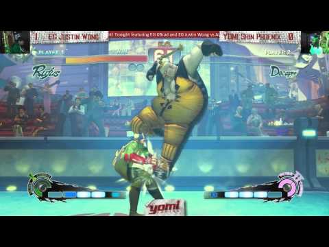 Winner's Bracket EG Justin Wong (Rufus) vs YOMI Shin Phoenix (Decapre) USF4 Yomi Capcom Night!