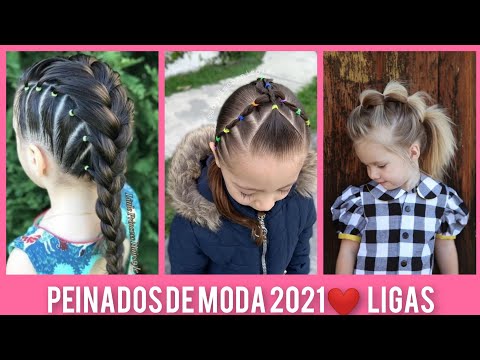 50PEINADOS CON LIGAS 2021/ PEINADOS DE MODA ❤️ NIÑA/PEINADOS CON LIGAS 👌