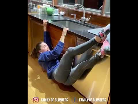 Professional Climber Brooke Raboutou Climbing Inside Her Kitchen #climbing