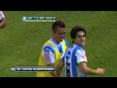 Gol de Albertengo. Rafaela 1 Arsenal 0. Fecha 19. Torneo Inicial 2013. Fútbol Para Todos