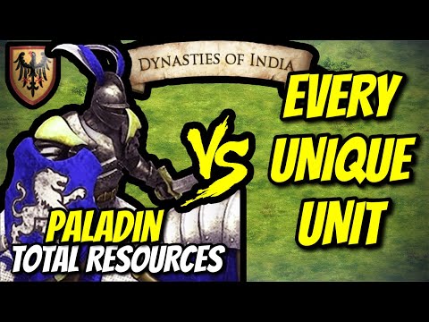 PALADIN (Teutons) vs EVERY UNIQUE UNIT (Total Resources) | AoE II: DE