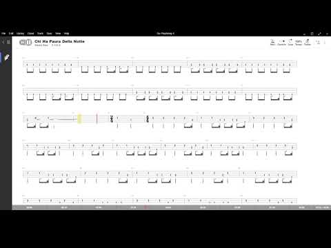 Chi ha paura della notte ( PFM ) ,Tablatura e base Senza Basso - Backing bass track - NO BASS