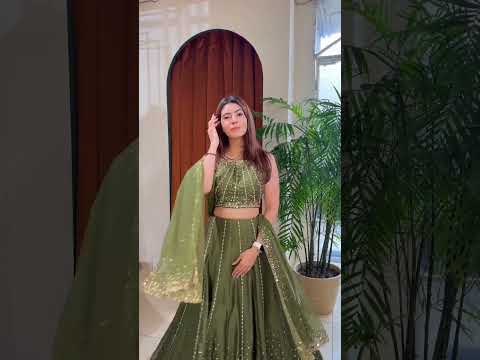 Olive Green Heavy Silk Lehenga Choli