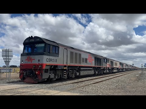 5PM9 SCT freight train with CSR018 CSR011 CSR023 CSR019 SCT015 CSR007 SCT009 at Gheringhap 3/12/2023