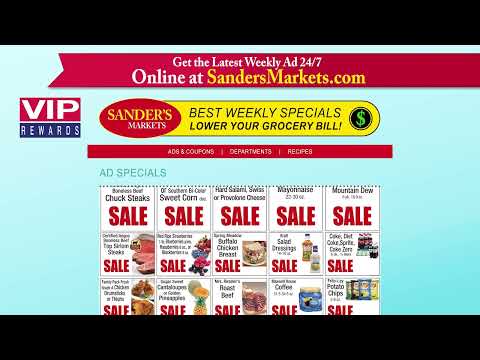 Sander's Markets has NEW SALES online EACH WEEK!
