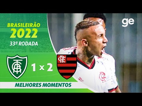 Gols e lances de América-MG x Flamengo
