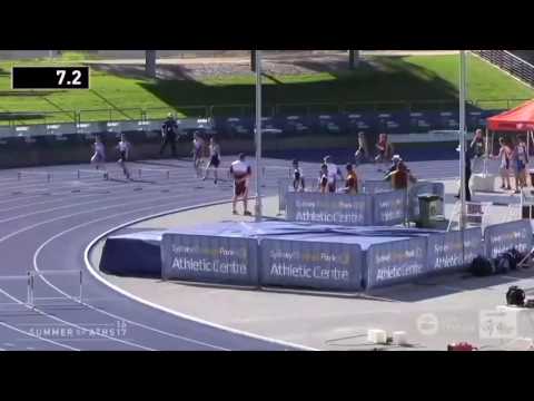 U13 Boys 200m Hurdles - Heat 1 - Asics Australian Little Athletics Championships