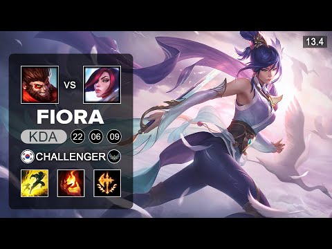 Fiora vs Wukong Top - KR Grandmaster - Patch 13.4 Season 13