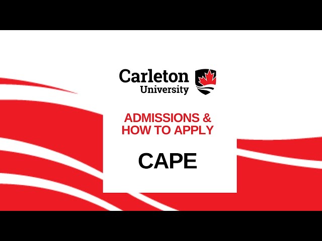 Watch Video: Admissions & How to Apply – CAPE