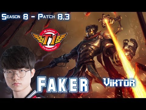 SKT T1 Faker VIKTOR vs SYNDRA Mid - Patch 8.3 KR Ranked
