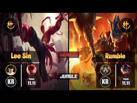 Clid LEE SIN (Jungle) [Conqueror] VS RUMBLE - Challenger KR Patch 11.11