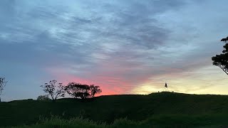 2021.11.20ニュージーランド・オークランド・イーデン山の山頂(196m)からの日の出|Sunrise of Auckland, New Zealand