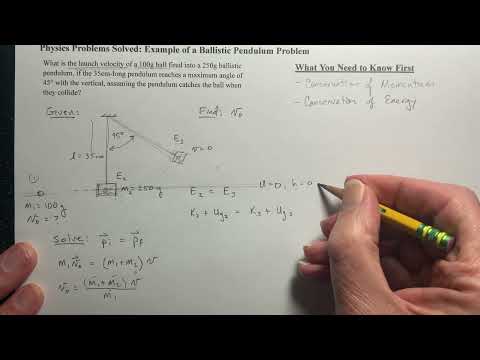 Example of a Ballistic Pendulum Problem - A Physics Problem Solved