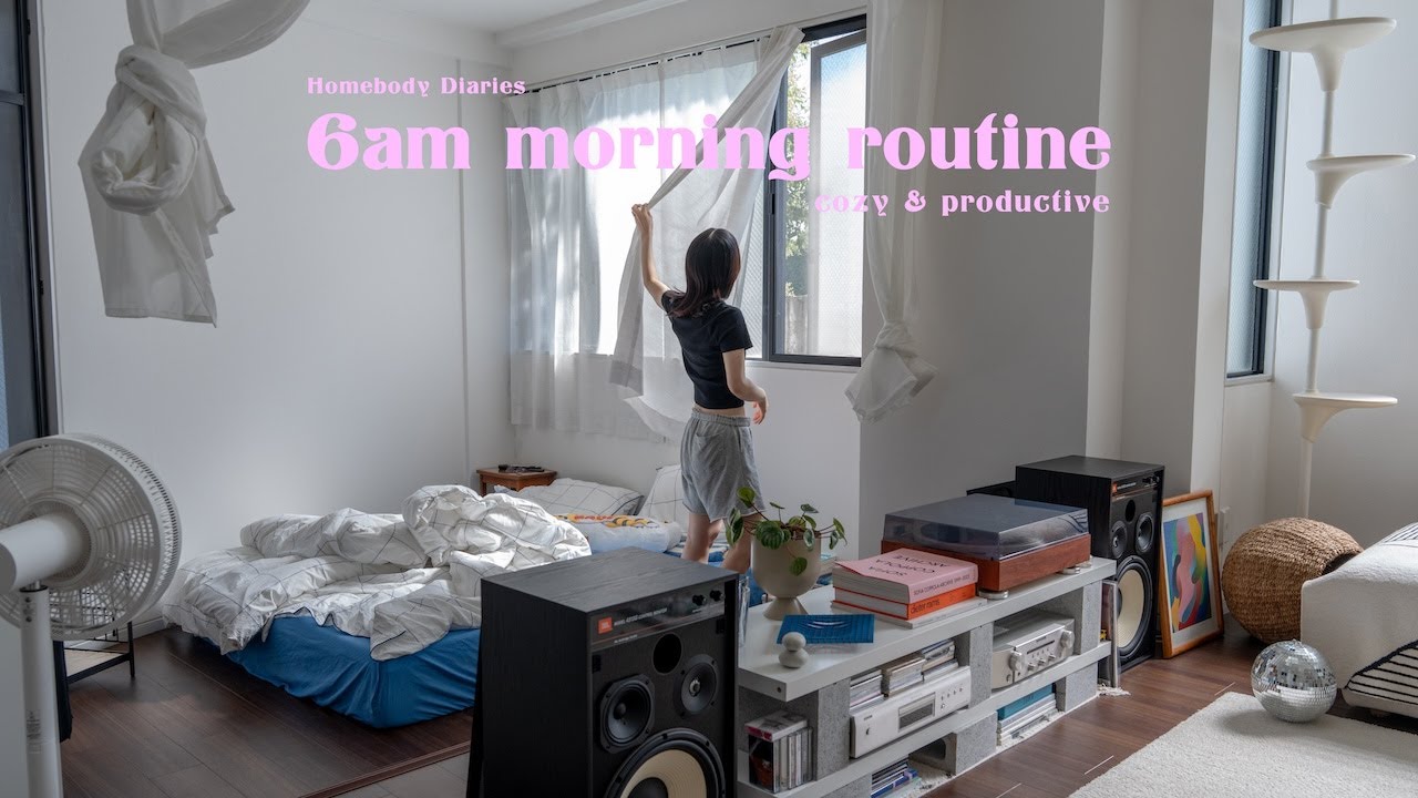 My 6am morning routine, Healthy Habits & New skincare routine, Cozy & Productive | Homebody Diaries