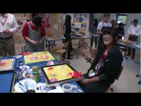 Japanese "tsunami" children  visit  Fredensborg  in Denmark