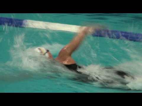 Britta Steffen schwimmt  Weltrekord 100m Freistil bei den Deutschen Meisterschaften 2009 in Berlin
