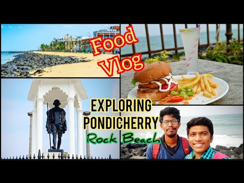 🏖️Exploring Pondicherry Beach with Food Vlog at Le Cafe | Naveen Kumar
