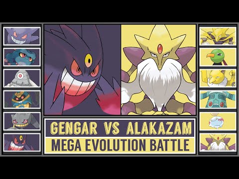 MEGA GENGAR vs MEGA ALAKAZAM | Kanto Mega Pokémon Battle