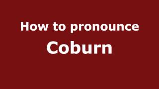 How to pronounce Coburn