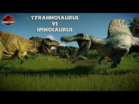 2x T-REX VS 2x Spinosaurus - Jurassic World Evolution 2