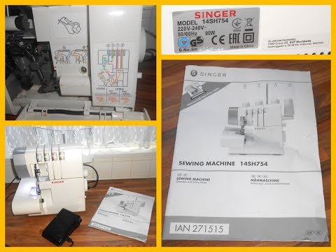 Singer 14SH754 Overlocker 2/3/4 Thread Domestic Overlock Sewing Machine