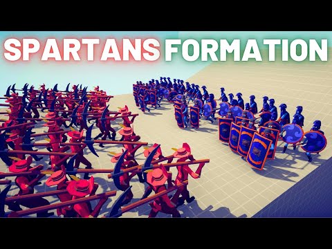 SPARTANS Shield & Spear Formation vs ALL FACTIONS UNITS - TABS - Totally Accurate Battle Simulator