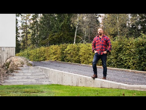 Björn bygger bo - Casted retaining wall