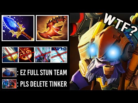 CRAZY FAST HAND Scepter Tinker vs Full Stun + Track Team Epic Dodge Most Cancer Hero 7.30 Dota 2