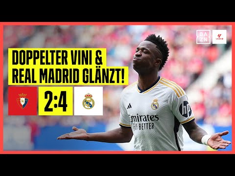 Vini schnürt Doppelpack & Güler haut wahnsinns Schuss raus: Osasuna - Real Madrid | La Liga | DAZN