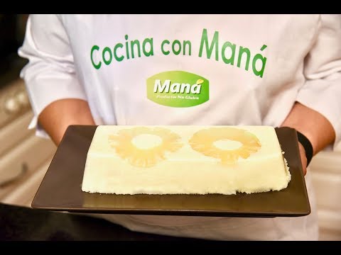 Tarta de piña fría sin gluten