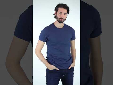 Playera Negra Cuello Redondo Manga Corta Básica Muscle Fit Para Hombre