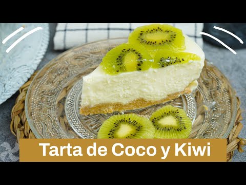 Tarta de coco y kiwi