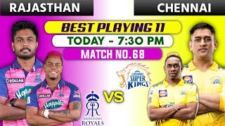 CSK vs RR IPL 2022 PLAYING 11 • Chennai Super kings vs Rajasthan royals Playing 11 2022 | RR vs CSK